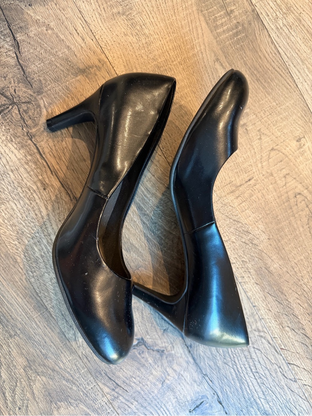dexflex comfort Black Mid Heel Dress Pumps